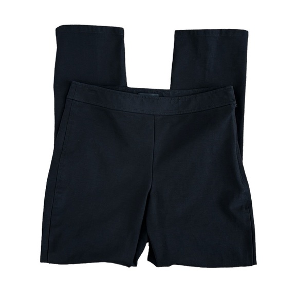 Theory Stretch Slim Leg Cropped Pant Women's 6 Black Inseam 26" EUC - Picture 1 of 10
